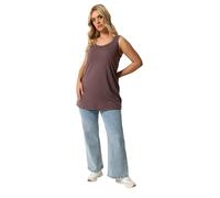 Yours Curve Brown Basic Vest Top - Women's - Plus Size Curve
