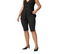 Yours Curve Brown Bengaline Capri Shorts - Women's - Plus Size Curve