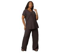 Yours Curve Brown Bubble Textured T-Shirt - Women's - Plus Size Curve