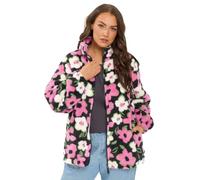 Yours Curve Brown Checked Zip Through Fleece - Women's - Plus Size Curve
