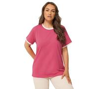 Yours Curve Brown Contrast Trim T-Shirt - Women's - Plus Size Curve