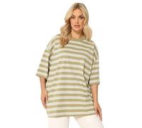 Yours Curve Brown & Cream Boxy T-Shirt - Women's - Plus Size Curve