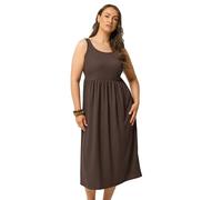 Yours Curve Brown Crinkle Midi Dress - Women's - Plus Size Curve