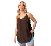 Yours Curve Brown Crinkle Swing Cami Top - Women's - Plus Size Curve