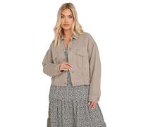 Cropped Denim Jacket Yours Light Brown 16
