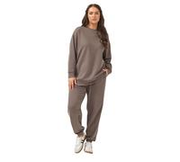 Yours Curve Brown Cuffed Joggers - Women's - Plus Size Curve