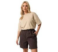 Yours Curve Brown Denim Shorts - Women's - Plus Size Curve
