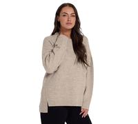 Yours Curve Brown Drop Shoulder Seam Detail Jumper - Women's - Plus Size Curve