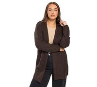 Yours Curve Brown Essential Knitted Cardigan - Women's - Plus Size Curve