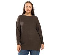 Yours Curve Brown Essential Knitted Jumper - Women's - Plus Size Curve