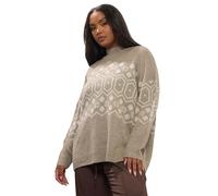 Yours Women's Fairisle Tunic Jumper in Natural | Size: 22-24 Yours Natural 22-24