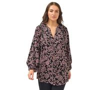Yours Curve Brown Floral Print Studded Overhead Blouse - Women's - Plus Size Curve
