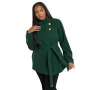 Yours Curve Brown Formal Wrap Coat - Women's - Plus Size Curve