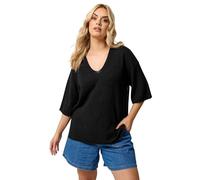 Yours Curve Brown Knitted T-Shirt - Women's - Plus Size Curve