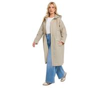 Yours Curve Brown Lightweight Longline Parka Jacket - Women's - Plus Size Curve