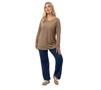 Yours Curve Brown Long Sleeve T-Shirt - Women's - Plus Size Curve