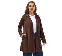 Yours Curve Brown Longline Blazer - Women's - Plus Size Curve