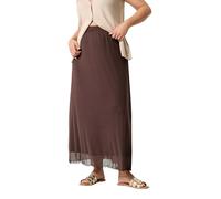 Yours Curve Brown Mesh Skirt - Women's - Plus Size Curve