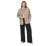 Yours Curve Brown Oversized Denim Jacket - Women's - Plus Size Curve