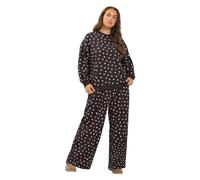 Yours Women's Polka Dot Sweatshirt in Chocolate | Size: 18/20