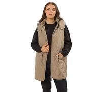 Yours Women's Woven Quilted Gilet in Natural | Size: 18 Yours Natural 18