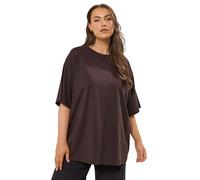 Yours Curve Brown Relaxed Longline T-Shirt - Women's - Plus Size Curve