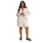 Yours Curve Brown Tie Front Linen Shorts - Women's - Plus Size Curve