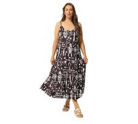 Yours Curve Brown Tiered Maxi Dress - Women's - Plus Size Curve
