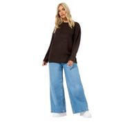 Yours Curve Brown Waffle Knit Jumper - Women's - Plus Size Curve