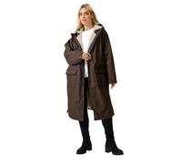Yours Curve Brown Waterproof Fleece Lined Changing Robe - Women's - Plus Size Curve