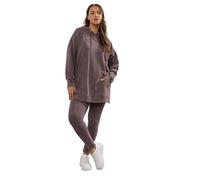 Yours Curve Burgundy Acid Wash Hoodie - Women's - Plus Size Curve