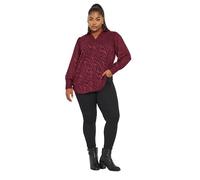 Yours Curve Burgundy Burnout Mesh Shirt - Women's - Plus Size Curve