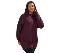 Yours Curve Burgundy Essential Knitted Jumper - Women's - Plus Size Curve