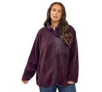 Yours Women's Teddy Zip Through Fleece in Burgundy | Size: 26/28