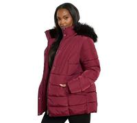 Yours Curve Burgundy Short Puffer Coat - Women's - Plus Size Curve