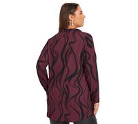 Yours Curve Burgundy Swirl Print Textu Shirt - Women's - Plus Size Curve