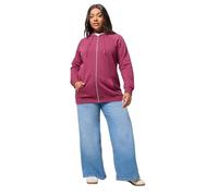 Yours Curve Burgundy Zip Through Hoodie - Women's - Plus Size Curve