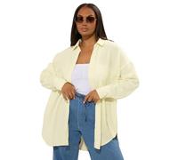 Yours Curve Butter Linen Shirt - Women's - Plus Size Curve Yellow