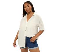 Yours Curve Buttermilk Chambray Shirt - Women's - Plus Size Curve Yellow