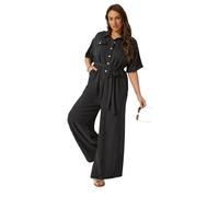 Yours Curve Button Front Jumpsuit - Women's - Plus Size Curve