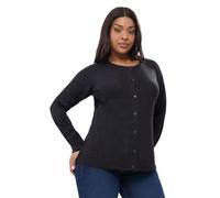 Yours Curve Button Through Cardigan - Women's - Plus Size Curve Black