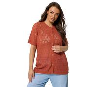 Yours Curve Button Through Cardigan - Women's - Plus Size Curve Burnt Orange