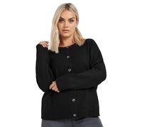 Yours Curve Button Through Long Sleeve Cardigan - Women's - Plus Size Curve Black