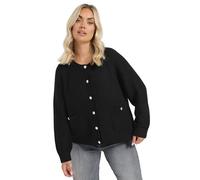 Yours Curve Button Through Pocket Cardigan - Women's - Plus Size Curve Black