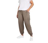 Yours Curve Cargo Harem Joggers - Women's - Plus Size Curve Brown