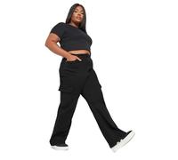 Yours Curve Cargo Jeans - Women's - Plus Size Curve Black