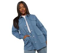 Yours Curve Carpenter Jacket - Women's - Plus Size Curve Blue