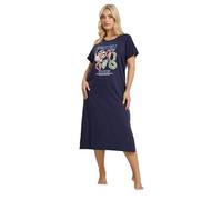 Yours Curve Blue 'Amalfi Coast Midaxi Nightdress - Women's - Plus Size Curve