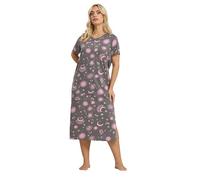 Yours Curve Celestial Midaxi Nightdress - Women's - Plus Size Curve Grey