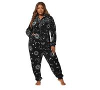 Yours Curve Celestial Print Onesie - Women's - Plus Size Curve Black